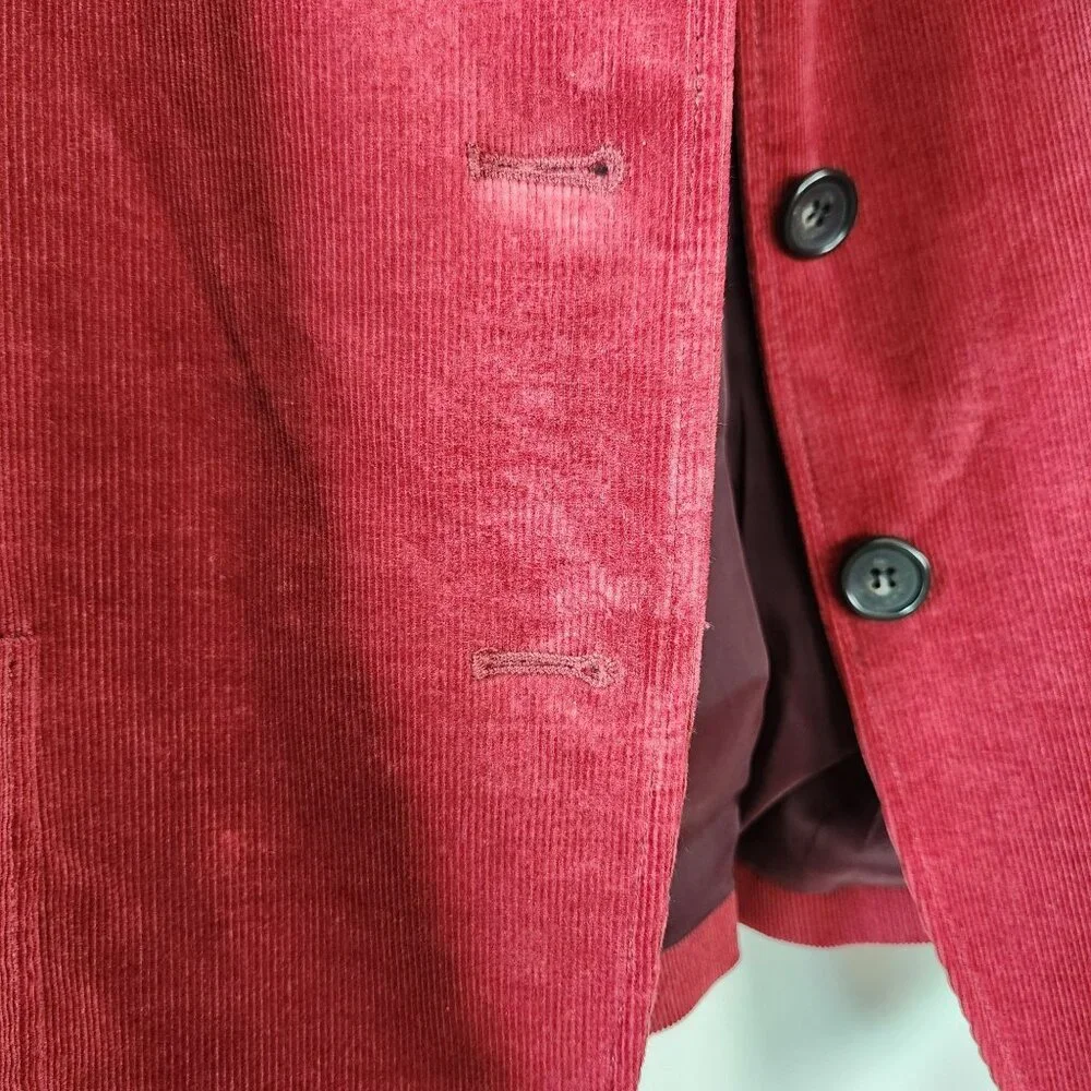 Talbots Woman Red Corduroy Blazer, Size 22W, Washable, Preppy, Business Casual - Picture 4 of 8